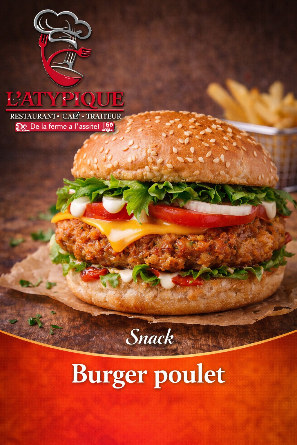 Burger poulet